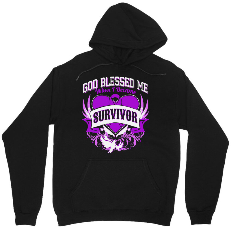 Alzheimers Awareness T  Shirt God Blessed Me When I Became Survivor Al Unisex Hoodie | Artistshot