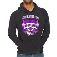 Alzheimers Awareness T  Shirt God Blessed Me When I Became Survivor Al Vintage Hoodie | Artistshot