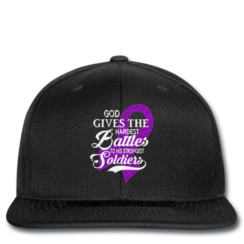 Alzheimers Awareness T  Shirt God Gives The Hardest Battles Strongest Printed Hat | Artistshot