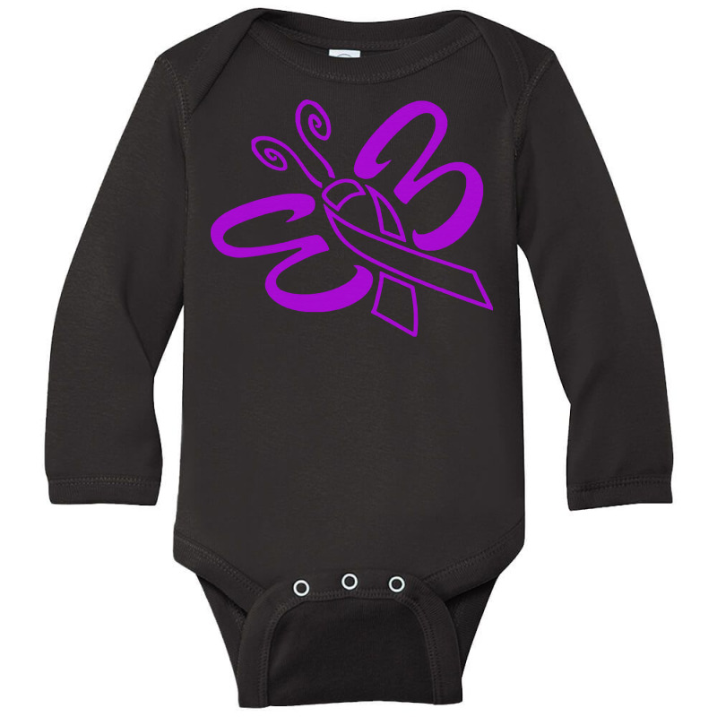 Alzheimers Awareness T  Shirt Her Fight Is My Fight I Support Future C Long Sleeve Baby Bodysuit | Artistshot