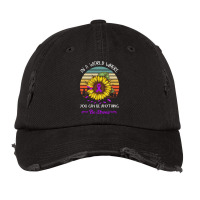 Alzheimers Awareness T  Shirt In A World Where Anything Be Strong Sunf Vintage Cap | Artistshot