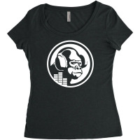 Headphones Gorilla Women's Triblend Scoop T-shirt | Artistshot