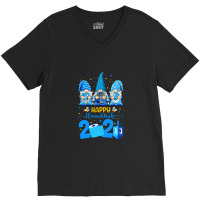 Happy Hanukkah Gnomes Menorah Hanukkah Jewish Holiday 2021 T Shirt V-neck Tee | Artistshot