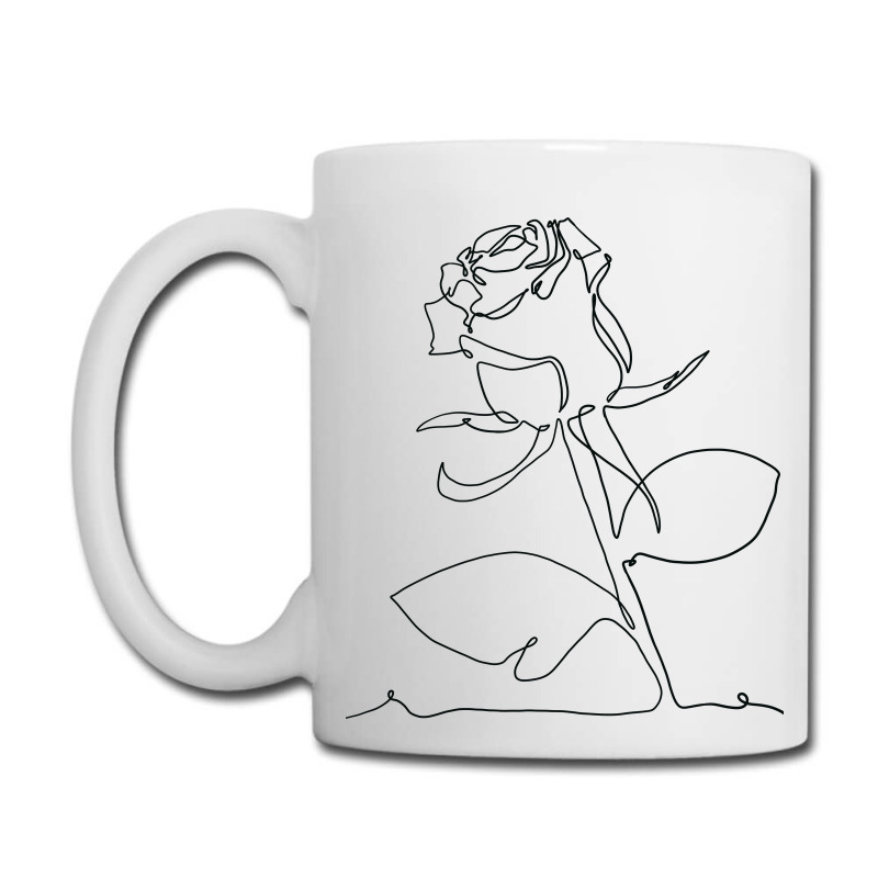 Rose Flower Plant One Line Art Coffee Mug | Artistshot