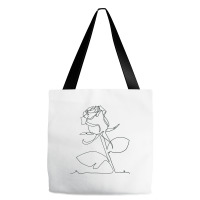 Rose Flower Plant One Line Art Tote Bags | Artistshot