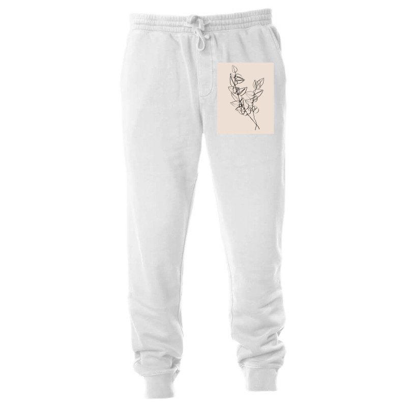 Dark Eucalyptus Leaves One Line Art Unisex Jogger by Doodle Intent | Artistshot