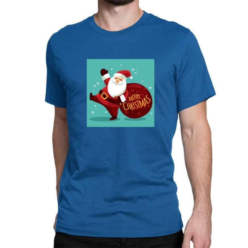 Merry Christmas Santa Delivering Gifts Classic T-shirt by BLACKSTONE | Artistshot