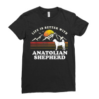 Life Better Anatolian Shepherd Vintage Dog Mom Dad T Shirt Ladies Fitted T-shirt | Artistshot