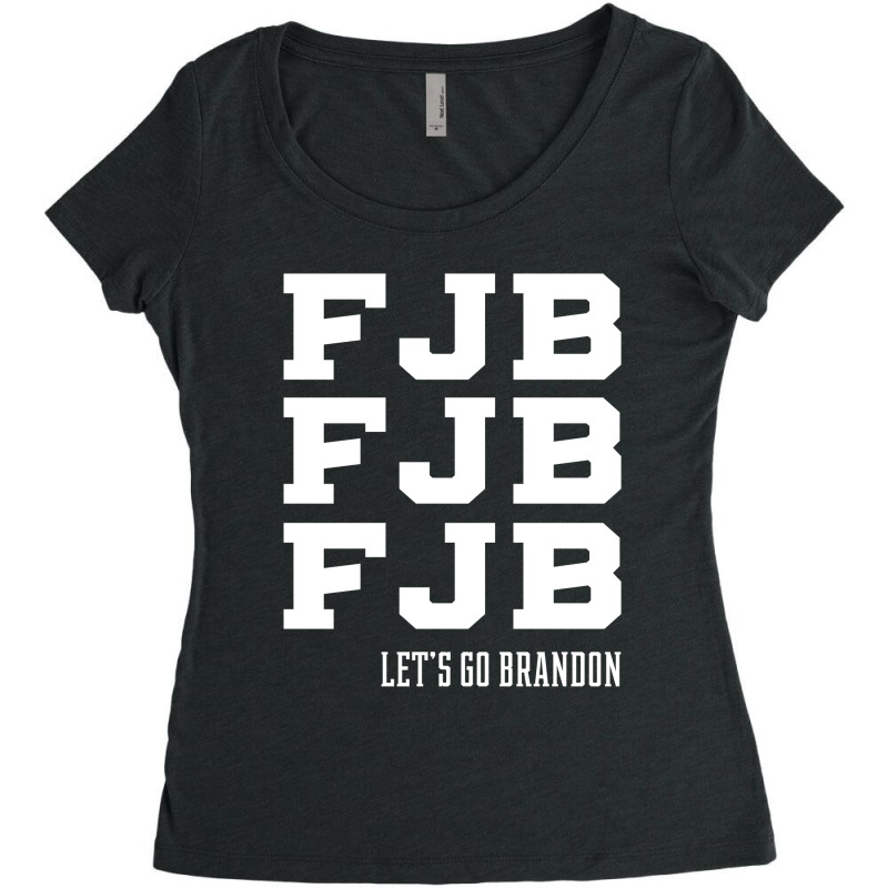 Let’s Go Brandon - Usa Political Gift Women's Triblend Scoop T-shirt by Diogo Calheiros | Artistshot