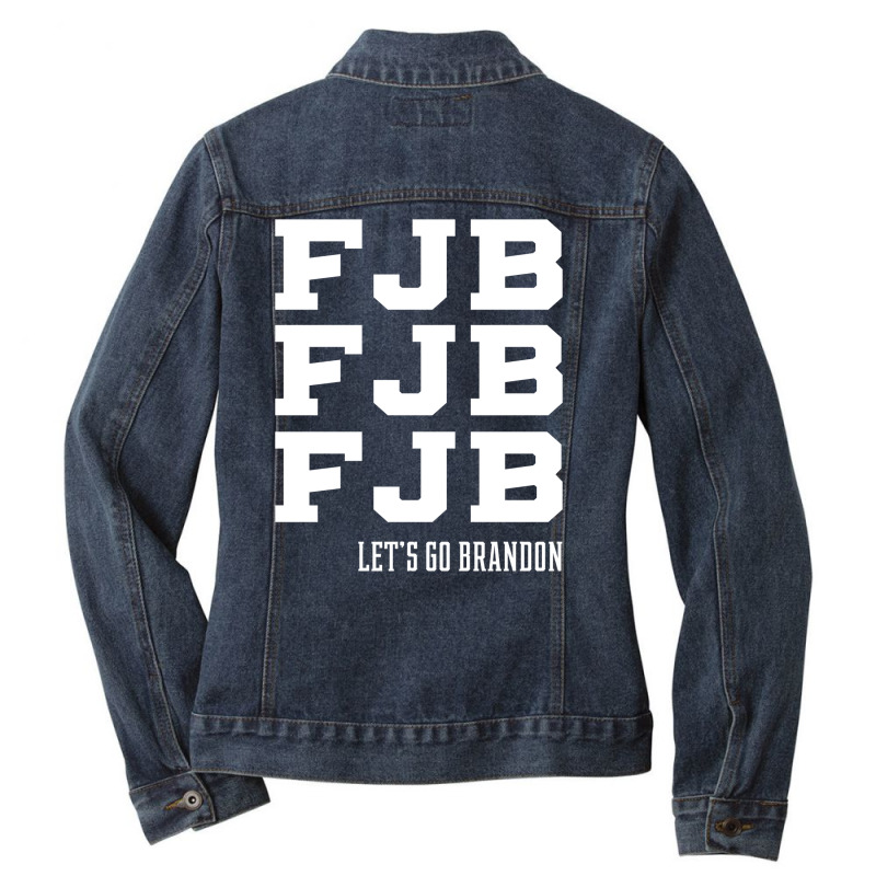 Let’s Go Brandon - Usa Political Gift Ladies Denim Jacket by Diogo Calheiros | Artistshot