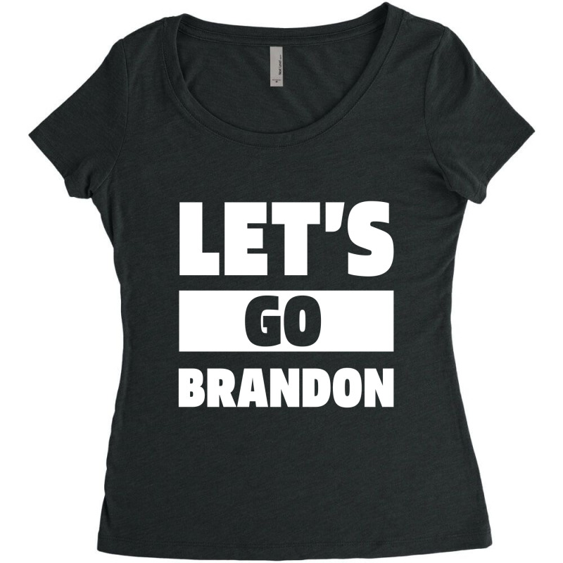 Let’s Go Brandon - Usa Political Gift Women's Triblend Scoop T-shirt by Diogo Calheiros | Artistshot