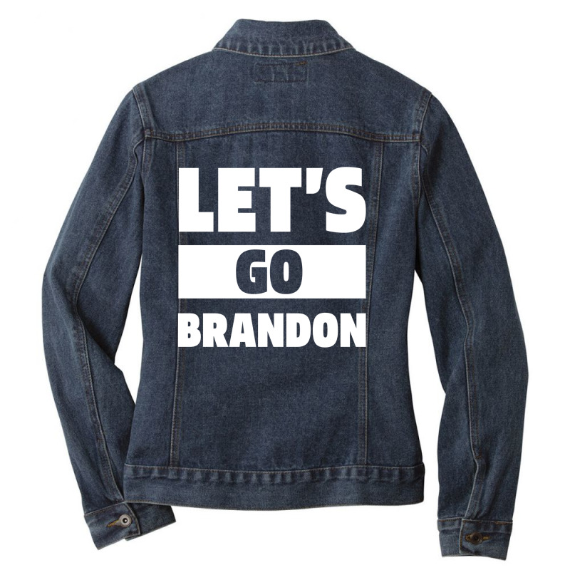 Let’s Go Brandon - Usa Political Gift Ladies Denim Jacket by Diogo Calheiros | Artistshot