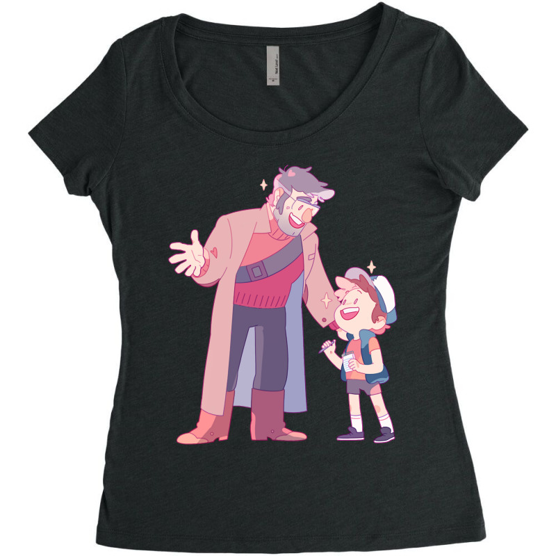 Vintage Animation Gravity Falls Animations Characters Women's Triblend Scoop T-shirt by HoofandTalon | Artistshot