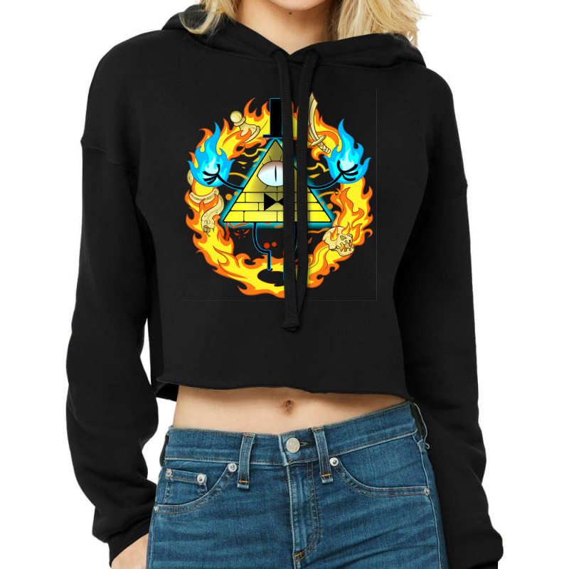 Vintage Graphic  American Art Cropped Hoodie by HoofandTalon | Artistshot