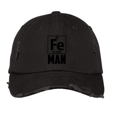 Fe Man Funny Superhero For Halloween Iron Distressed Cap Designed By Nmax