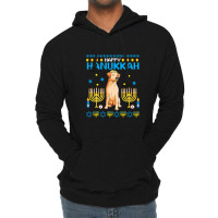 Labrador Chanukah Jewish Ugly Hanukkah Sweater Pajama T Shirt Lightweight Hoodie | Artistshot