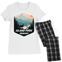 Island Park Idaho Id Mountains Hike Hiking Souvenir Sweatshirt Women's Pajamas Set | Artistshot