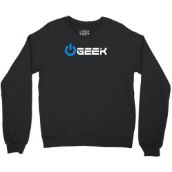 geek (power on button) Crewneck Sweatshirt | Artistshot