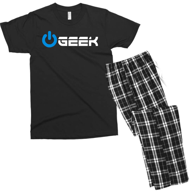 Geek (power On Button) Men's T-shirt Pajama Set | Artistshot