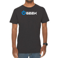 Geek (power On Button) Vintage T-shirt | Artistshot