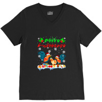 Merry Christmas Cute Chicken Farmer Asl Sign Language Family T Shirt V-neck Tee | Artistshot