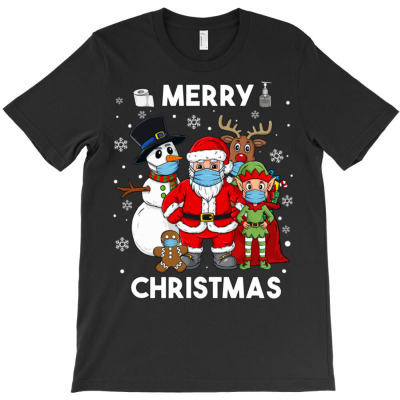 Merry Christmas Santa And Friends T-shirt Designed By Bariteau Hannah