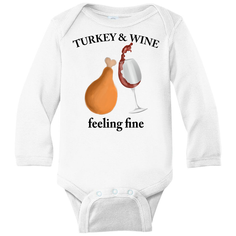 Turkey Wine Feeliing Fine Long Sleeve Baby Bodysuit | Artistshot