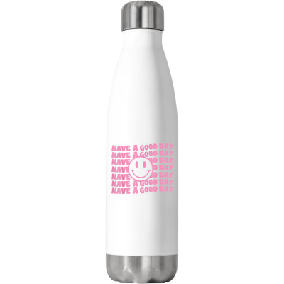 Preppy Cocktail Cup Water Bottle - Aesthetic Room Decor