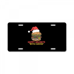 happy holidays with cheese License Plate | Artistshot