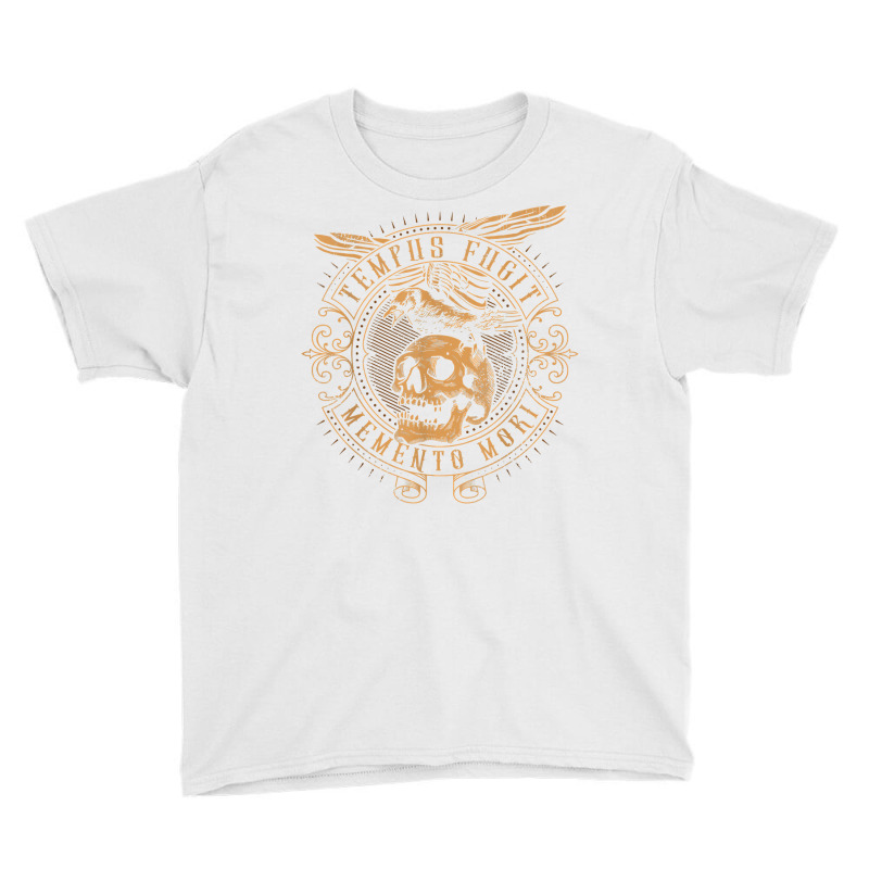 Tempus Fugit Memento Mori Latin Phrase T Shirt Youth Tee | Artistshot