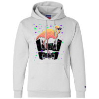 Flamingo With Sunglasses Speakers Stars Funny Dance Club Champion Hoodie | Artistshot