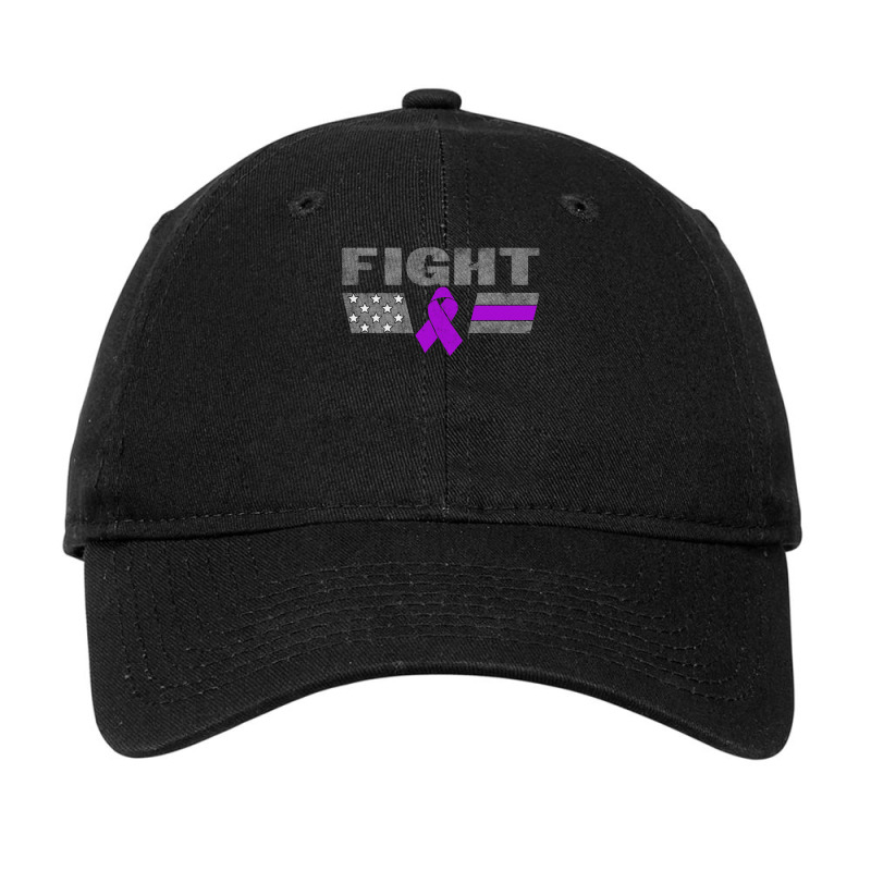 Alzheimers Awareness T  Shirt Fight Flag American Alzheimers Awareness Adjustable Cap by thaddeuscassin860 | Artistshot