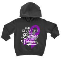 Alzheimers Awareness T  Shirt God Gives The Hardest Battles Strongest Toddler Hoodie | Artistshot