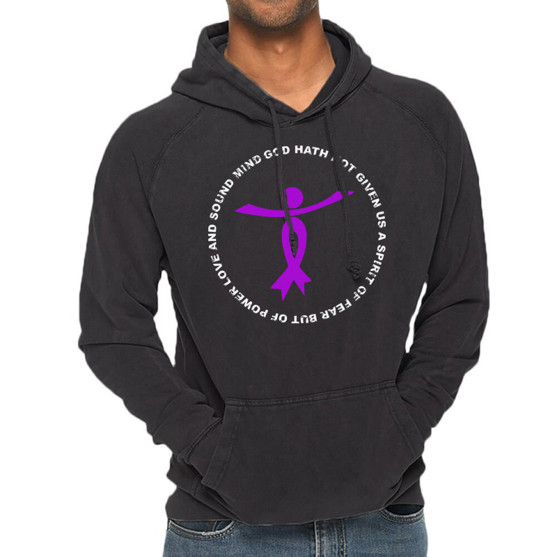 Alzheimers Awareness T  Shirt God Hath Not Given Spirit Of Fear Power Vintage Hoodie | Artistshot