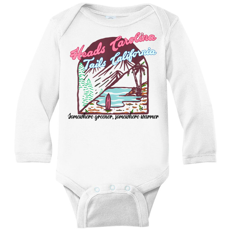 Heads Carolina Tail California Western Summer Beach Paradise T Shirt Long Sleeve Baby Bodysuit by nycerecoverdell | Artistshot