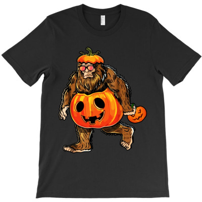Bigfoot Halloween Pumpkin Halloween T-shirt Designed By Max Sopacua