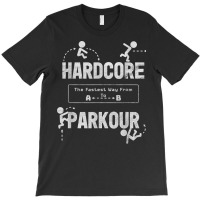 Hardcore Parkour Shirt With Stunt Performing Silhouettes T-shirt | Artistshot