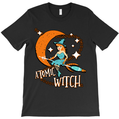 Atomic Witch Vintage Halloween T-shirt Designed By Max Sopacua