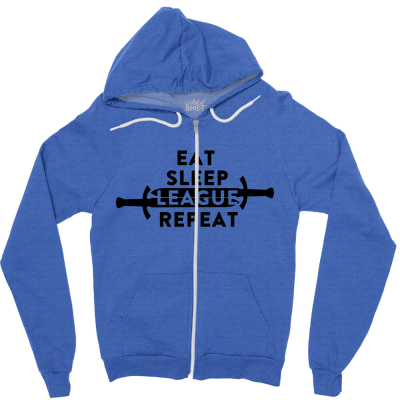 League Of Legends Eat Sleep Zipper Hoodie | Artistshot