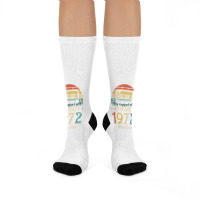 Vintage 1972 Retro Cassette 1972 50th Birthday 50 Years Old T Shirt Crew Socks | Artistshot