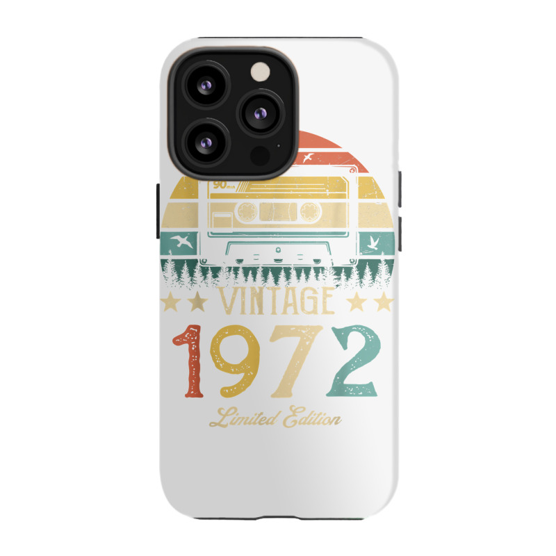 Vintage 1972 Retro Cassette 1972 50th Birthday 50 Years Old T Shirt Iphone 13 Pro Case | Artistshot