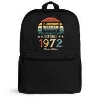 Vintage 1972 Retro Cassette 1972 50th Birthday 50 Years Old T Shirt Backpack | Artistshot