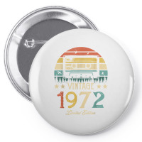 Vintage 1972 Retro Cassette 1972 50th Birthday 50 Years Old T Shirt Pin-back Button | Artistshot