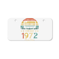 Vintage 1972 Retro Cassette 1972 50th Birthday 50 Years Old T Shirt Bicycle License Plate | Artistshot