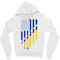 Bosnia And Herzegovina American Flag | Bosnian Roots Zipper Hoodie | Artistshot