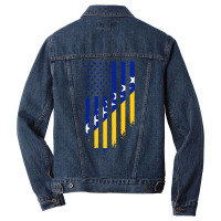 Bosnia And Herzegovina American Flag | Bosnian Roots Men Denim Jacket | Artistshot