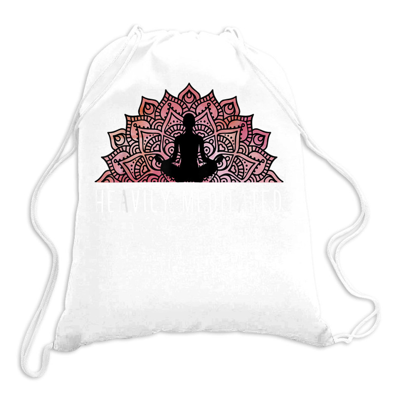 Heavily Meditated   Spiritual Daily Meditation Yoga T Shirt Drawstring Bags | Artistshot