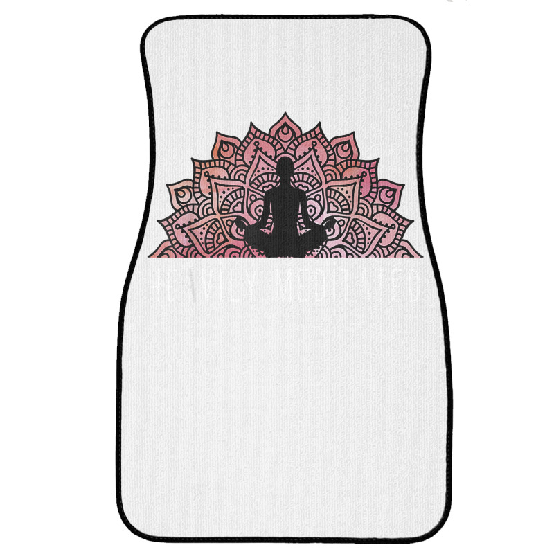 Heavily Meditated   Spiritual Daily Meditation Yoga T Shirt Front Car Mat | Artistshot