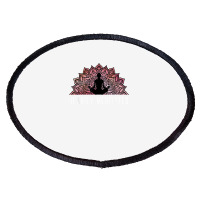 Heavily Meditated   Spiritual Daily Meditation Yoga T Shirt Oval Patch | Artistshot