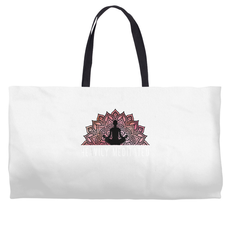 Heavily Meditated   Spiritual Daily Meditation Yoga T Shirt Weekender Totes | Artistshot